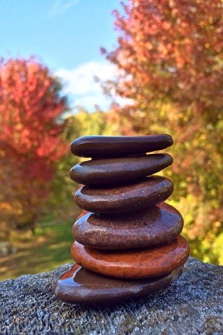 Stones balancing outdoors