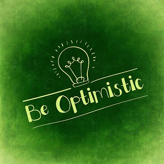 Be Optimistic green lightbulb