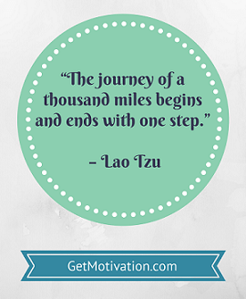 Journey of a thousand miles quote by Lao Tzu